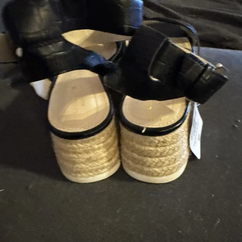 PFR LIZ CLAIBORNE Eastside Espadrille Lug Sole Platform Ankle Strap Sandals 8